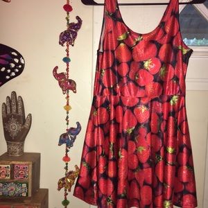 Strawberry graphic skater dress
